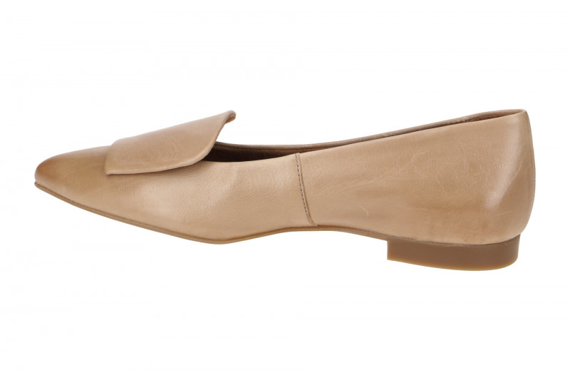 Paul Green Ballerinas braun Leder-Kappe 3792