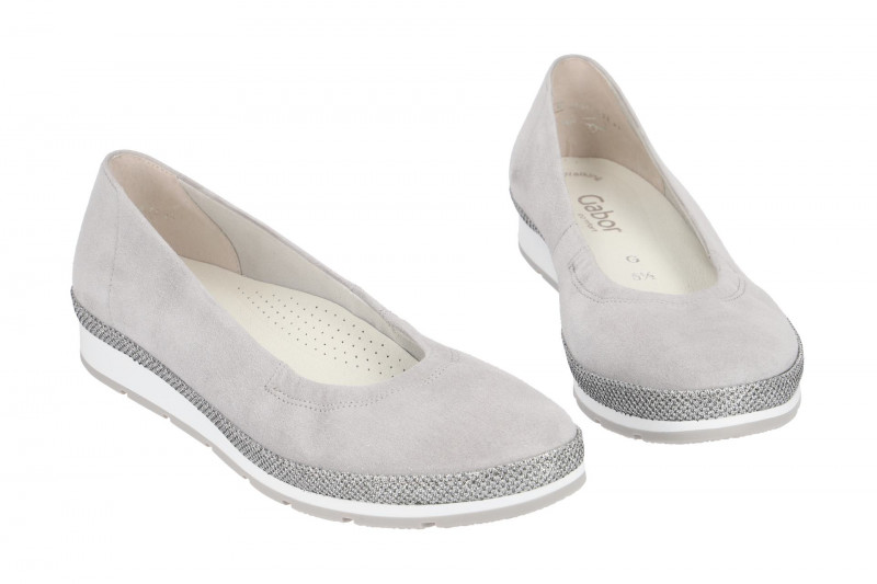 Gabor Glamour Ballerina grau silber 42.400.30