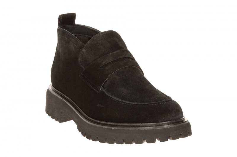 Paul Green Schuhe Mid Plateau Slipper schwarz Loafer 8344
