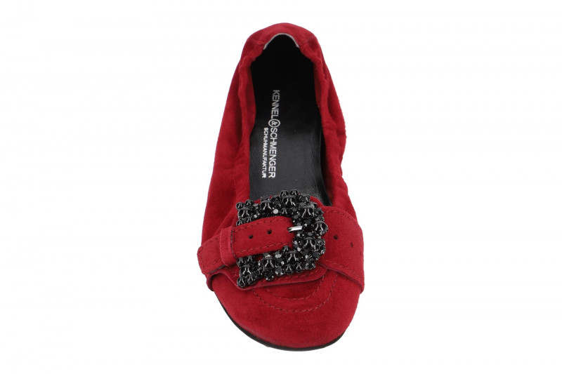 K&S Malu Ballerinas dunkelrot crystal 10970