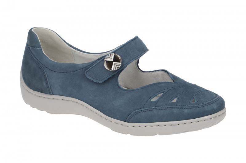 Waldläufer Henni Mary-Jane Schuhe blau jeans 496309