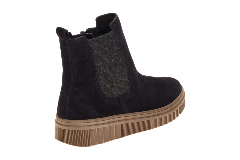Gabor Stiefelette blau Chelsea Boots Velour 8008.03.002