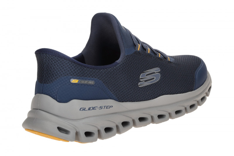 Skechers Glide Step Slipper Schuhe blau Herren SLIP-INS 233017