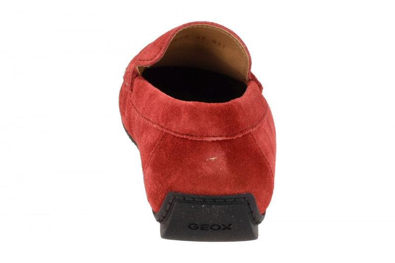 Geox Kosmopolis Mokassin Schuhe rot Velour U35CFB