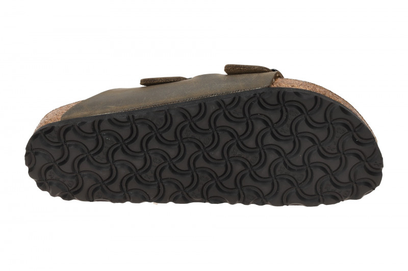 Birkenstock Arizona Pantolette grün SCHMAL Softfußbett 1019377