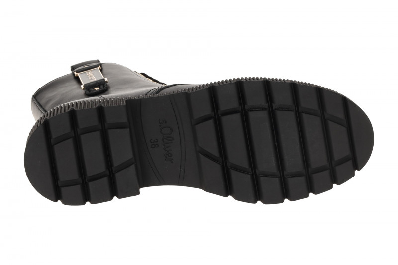 s.Oliver Stiefeletten Damen schwarz gold Boots dünn gefüttert 5-25262