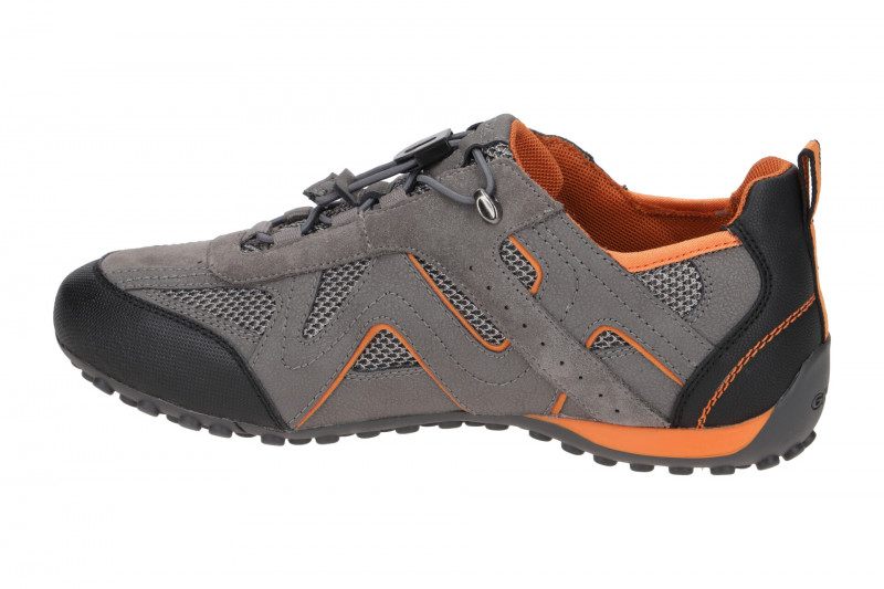 Geox Snake Sneaker Schuhe grau orange U2507B