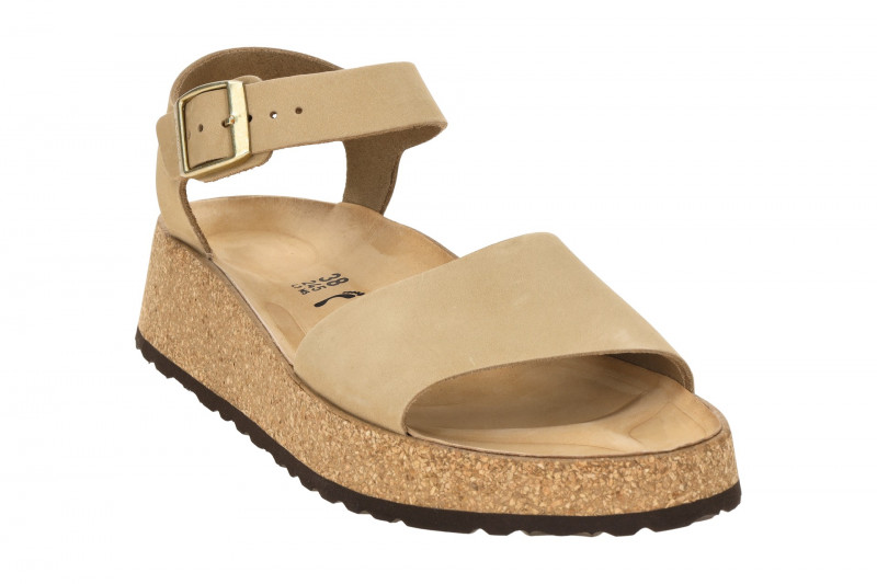 Birkenstock papillio Glenda Keil Sandale beige Schmal 1022966