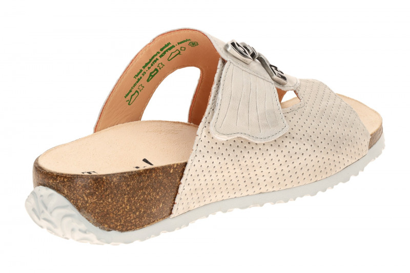 Think Mizzi Pantoletten weiß offwhite perforiert 124