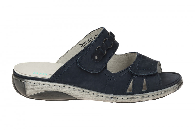 Waldläufer Garda Pantolette blau marine 210504