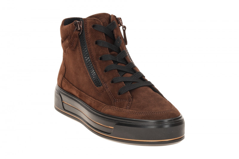 ARA Canberra Mid Sneaker Schuhe braun H-Weite Plateau 12-23008