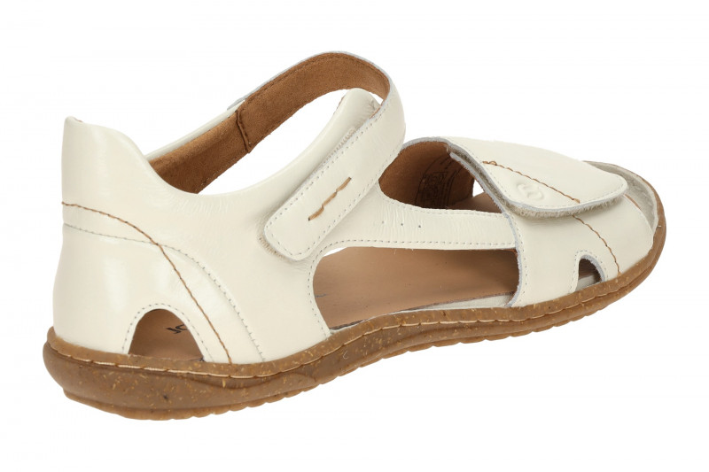 Josef Seibel Damen Sandale Caitlyn 03 weiß Klett Barfußschuhe