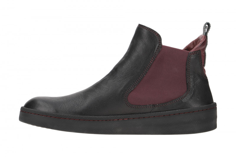 Think Kumi Stiefelette Chelsea Boots schwarz rot 867