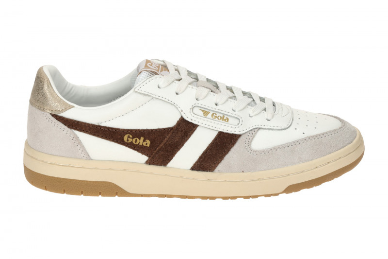 Gola Hawk Schuhe Sneakers weiß braun Damen CLB336
