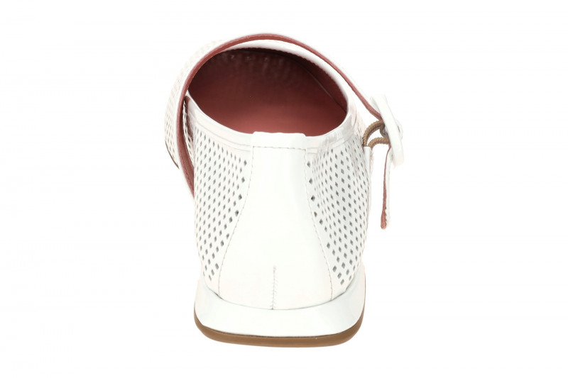 Högl Dolly Mary Jane Ballerina weiß Lack gelocht 0964