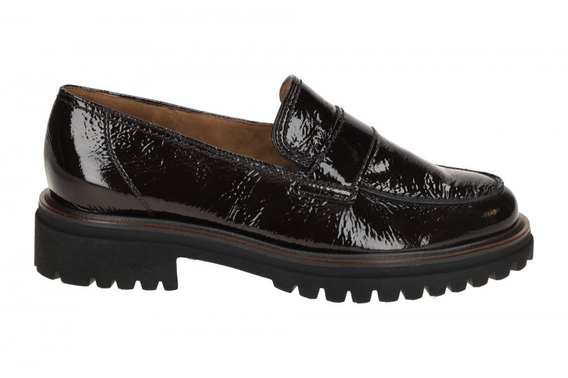 Paul Green Schuhe Plateau Slipper braun Lack 2683