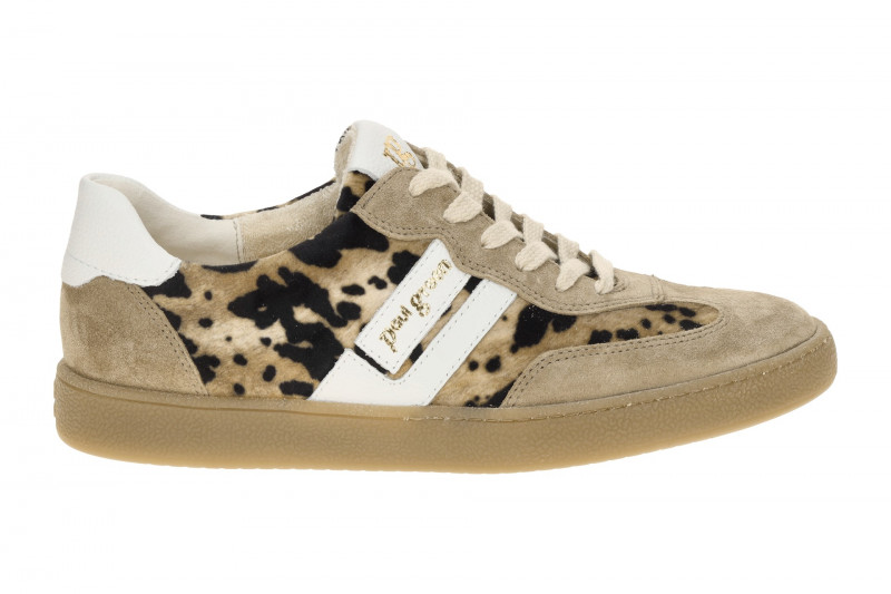 Paul Green Schuhe Snaeker beige gefleckt Velour 5437