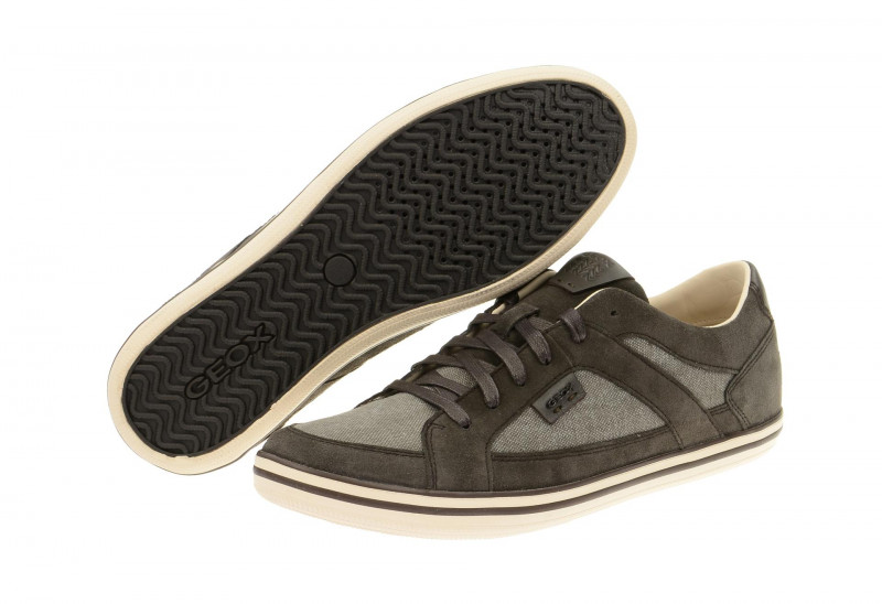 Geox Box Schuhe grau mud - Leder Textil Mix - U44R3D