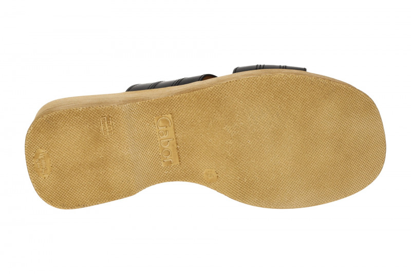 Gabor Fashion Plateau Pantolette schwarz Nappa 64.521.27