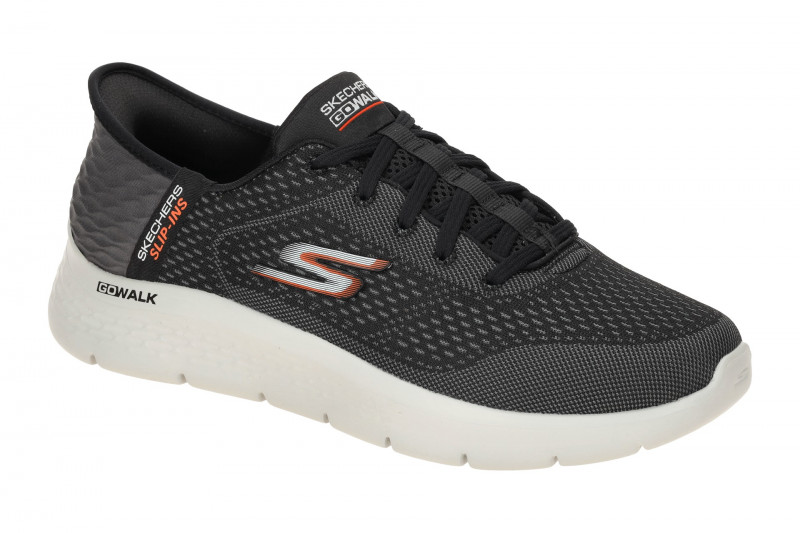 Skechers Go Walk Flex Schuhe grau schwarz Slip-In 216505