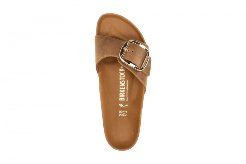 Birkenstock Madrid Big Buckle Pantolette braun gold 1006525