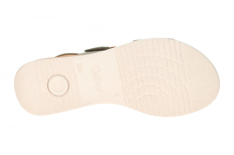 Gabor Plateau Sandale grün Velour Kork 82.744.44