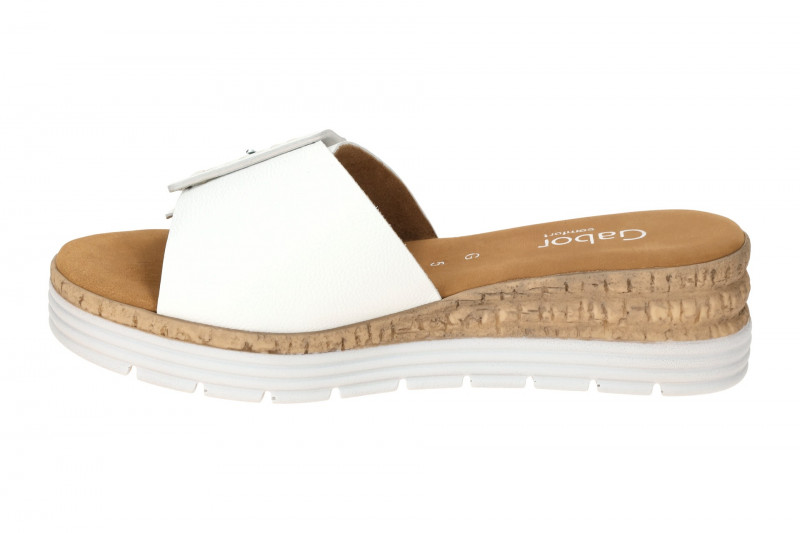 Gabor Keil Pantolette weiß Glattleder 62.702.50