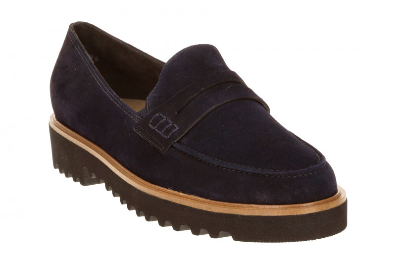 Paul Green Schuhe Slipper blau Samt-Velour 2694