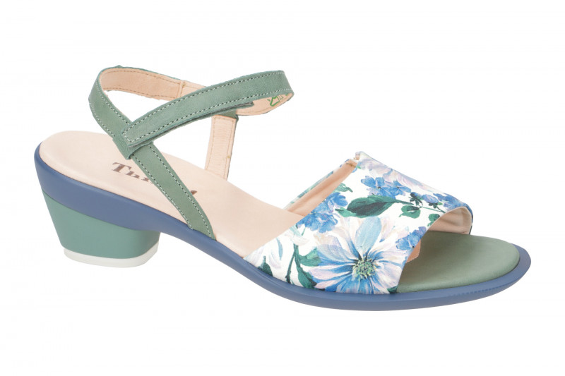 Think Zaza Sandalette grün weiß Blumen 596