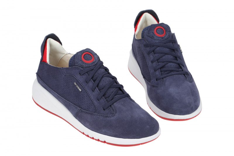 Geox Aerantis Schuhe blau rot Damen Sneakers