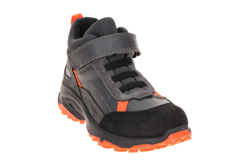 Ecco Receptor Kinder Schuhe Mid Cut grau orange Waterproof 724752