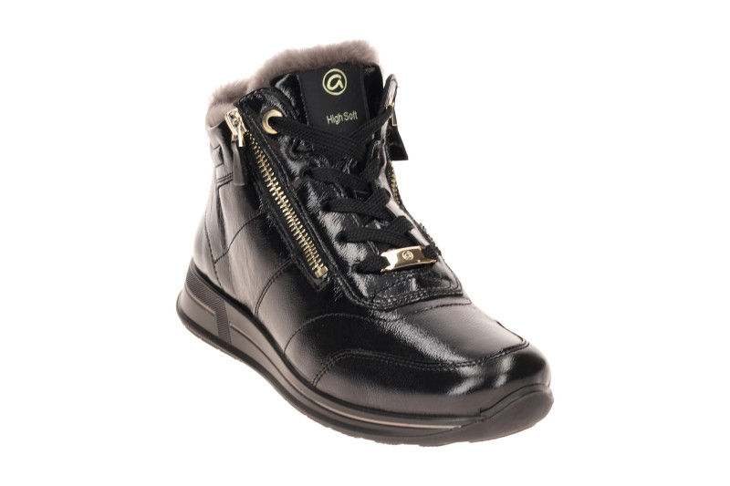 ARA Osaka Winter Schuhe Sneaker schwarz Lammfell 12-24808