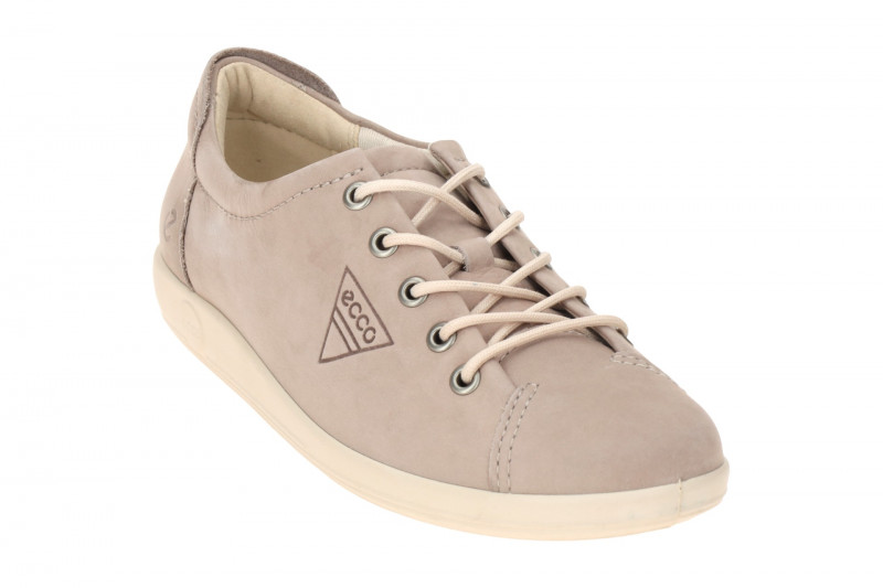 Ecco Soft 2 Schuhe grau rose Damen Schnürer