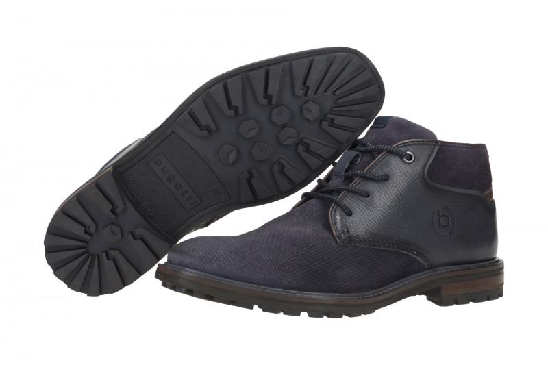 bugatti Masat Comfort Stiefelette blau Used Look ACC30