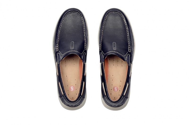 Clarks Slipper Unnautical Bay blau navy Gr 41.5