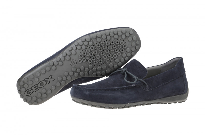 Geox Snake Mokassin Schuhe dunkel-blau Schleife U3507D