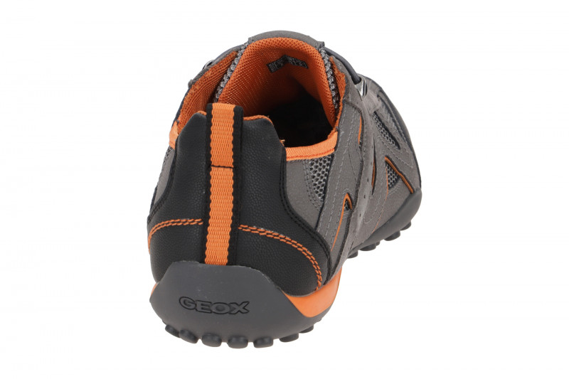 Geox Snake Sneaker Schuhe grau orange U2507B