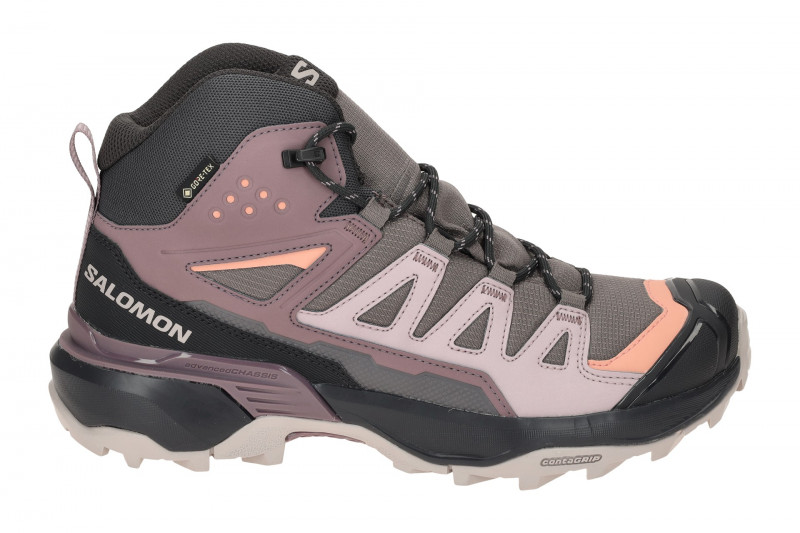 Salomon X Ultra 360 Mid Schuhe grau lila GORE-TEX
