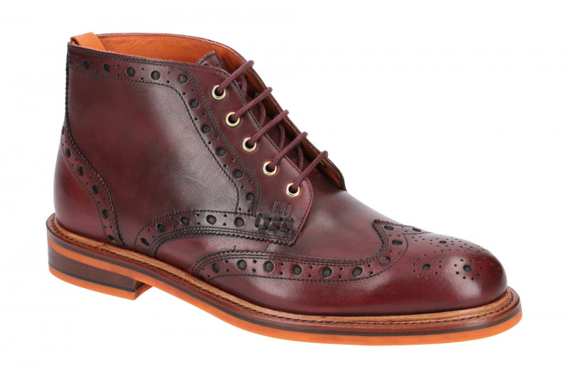 Gordon &amp; Bros Harry Stiefelette rot bordo Rahmengenäht 5039-N