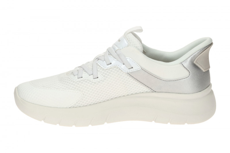 Geox Plummery Schuhe Slipper weiß silber Damen FASTin D670JB