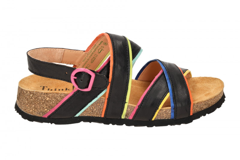 Think Koak Kreuzriemen Sandale schwarz kombi 953