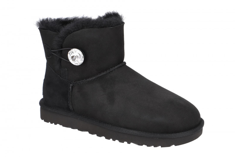 UGG Mini Bailey Button Bling Stiefel schwarz