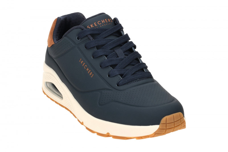Skechers Uno Schuhe blau navy Herren Sneakers 183004