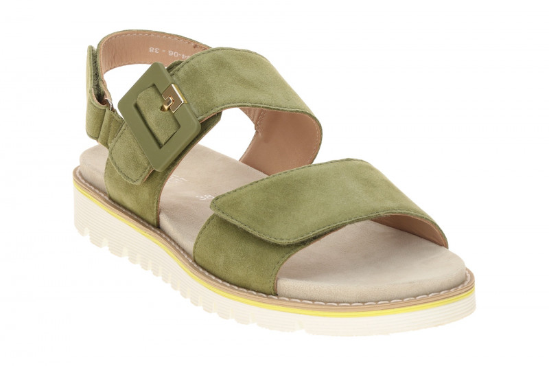 ara Kent Sandale grün Velour Klett 12-28134