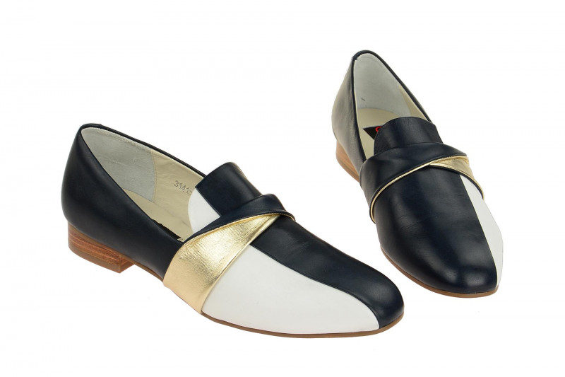 Everybody Schuhe Slipper blau weiß