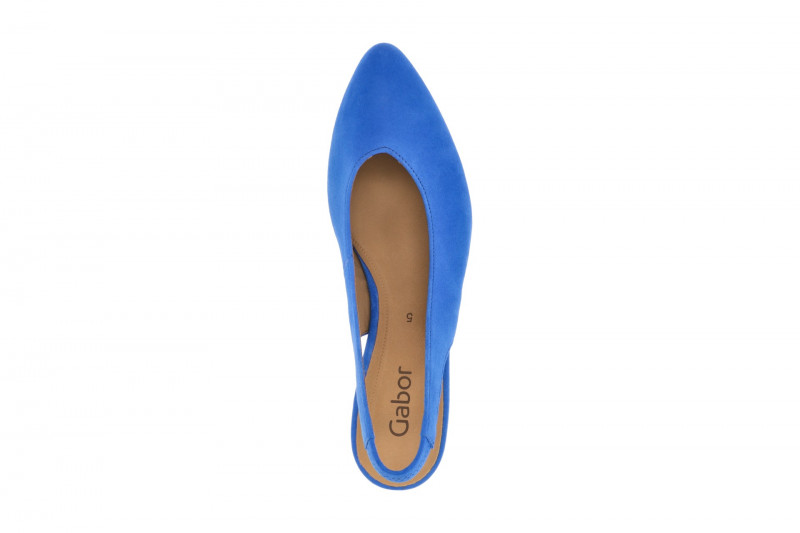 Gabor Sling Pumps blau cobalt Velour 61.520.18