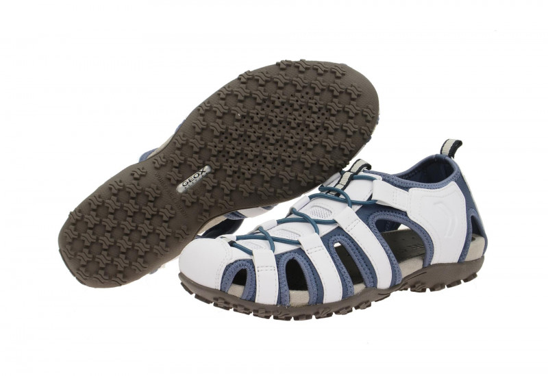Geox Strel Sandale weiß blau D7125U 05415 C1260