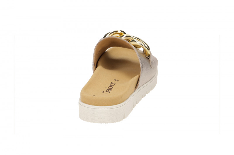 Gabor Glamour Pantolette grau gold 43.743.62