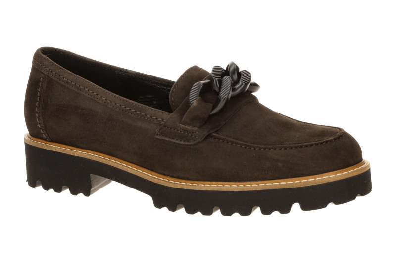 Gabor Fashion Schuhe Slipper braun Velour Loafer 4013.01
