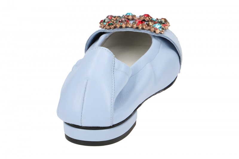 K&S Malu Ballerinas hell-blau gold 10460